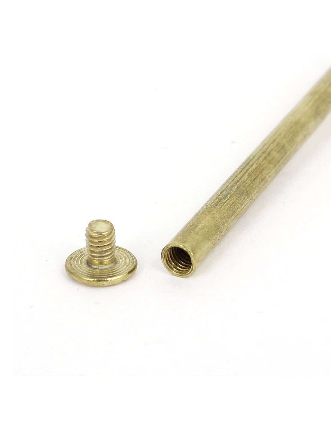 Sourcingmap Scrapbook Leather 5x70mm Brass Plated Binding Chicago Screw Post 8pcs - Image 2