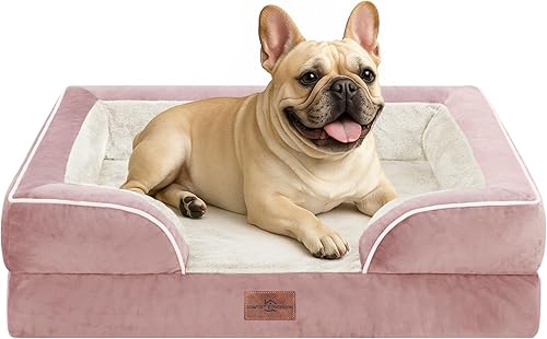 Miniatura 266 de Comfort Expression - Cama ortopédica perros pequeños, 20 x 14 pulgadas, impermeable, espuma soporte cartón de huevo, cojines extraíbles, sofá con