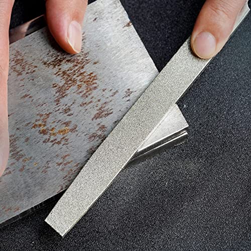 8'' Inch Diamond Coated File Flat Style Grit 120 Needle Board File Filling Tool Hand Tool For Grinding On Glass, Stone, Ceramic, Marble, Rock, Bone #TOP5