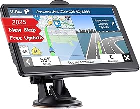 GPS Navigation for Car,Latest 2025 Map, 7 inch Touch Screen Real Voice Spoken Turn-by-Turn Direction Reminding Navigation ...
