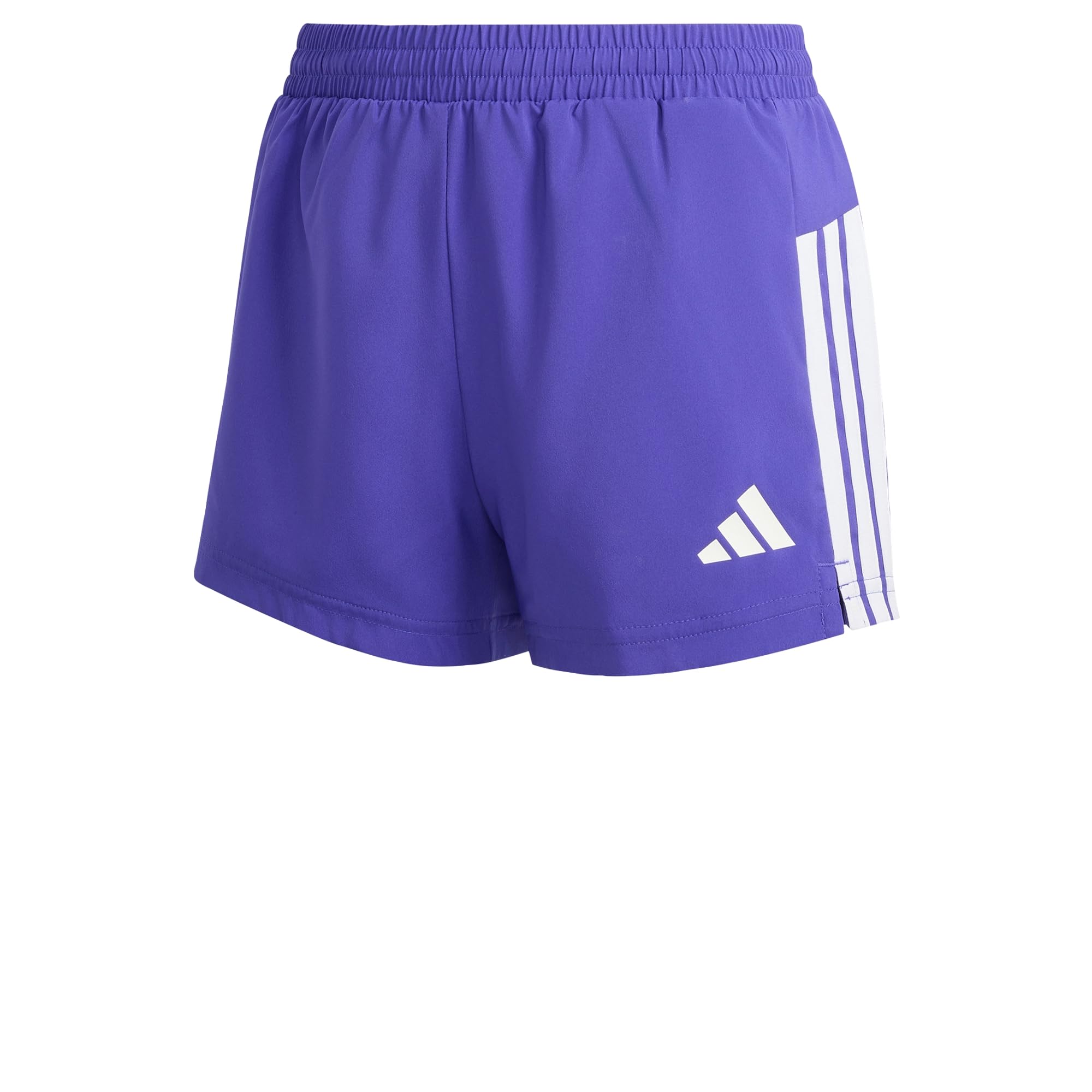 adidas Girl's Train Essentials 3-Stripes Shorts, Pure Purple/White, 13-14 Years