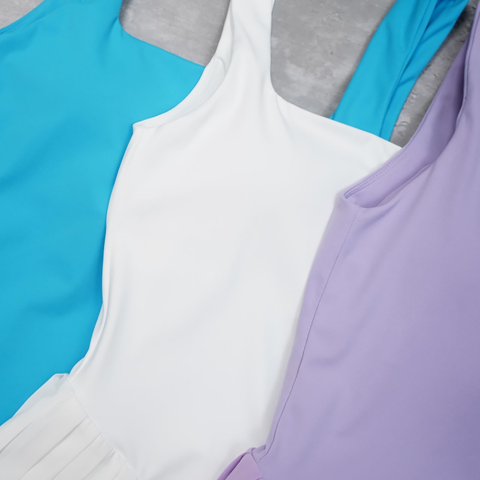 Generisch 2026 Vestido de mujer casual sin mangas con soporte de sujetador integrado Bolsillos laterales para actividades deportivas Temporada cálida