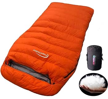 快適睡眠✨グースダウン使用　マミー型寝袋　ダウンシュラフ　オレンジ　1000g Amazon.co.jp: Fengzel Outdoor マミー型二人用寝袋 ダウン率93