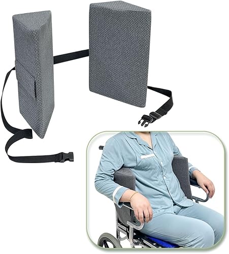 KAAMOS Soporte lateral para sillas de ruedas, protectores laterales para silla de ruedas, cojín de apoyo lateral para postura, almohada de cuña de