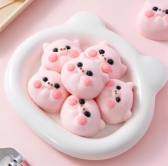 MKSDDF-10PCS Piggy Marshmallow Halal Candy Large Marshmallow Vegetarian Marshmallows Meal Decoration Cake Decoration Cake Baking Decoration