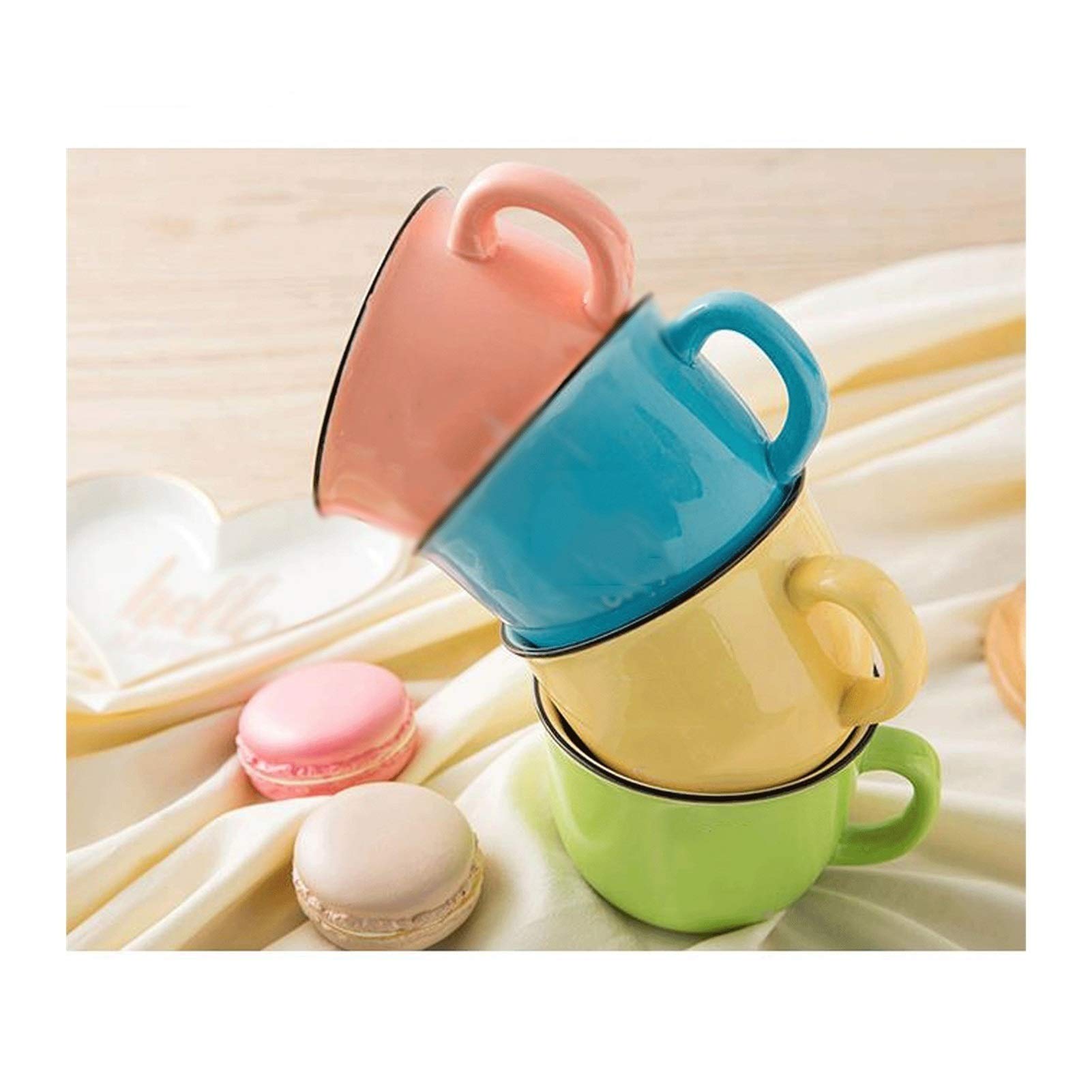 Taza de café para el hogar, Taza de cerámica Simple, Fondo Esmerilado, Adecuada para Parejas de Estudiantes, Taza para Beber, Taza de Leche (Azul)