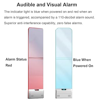 AM 58KHZ EAS Security System, Antitheft Alarm Systems, Retail Anti Theft Equipment, Acrylic Material, Audible and Visual Alarm, for Clothing Stores and Supermarkets
