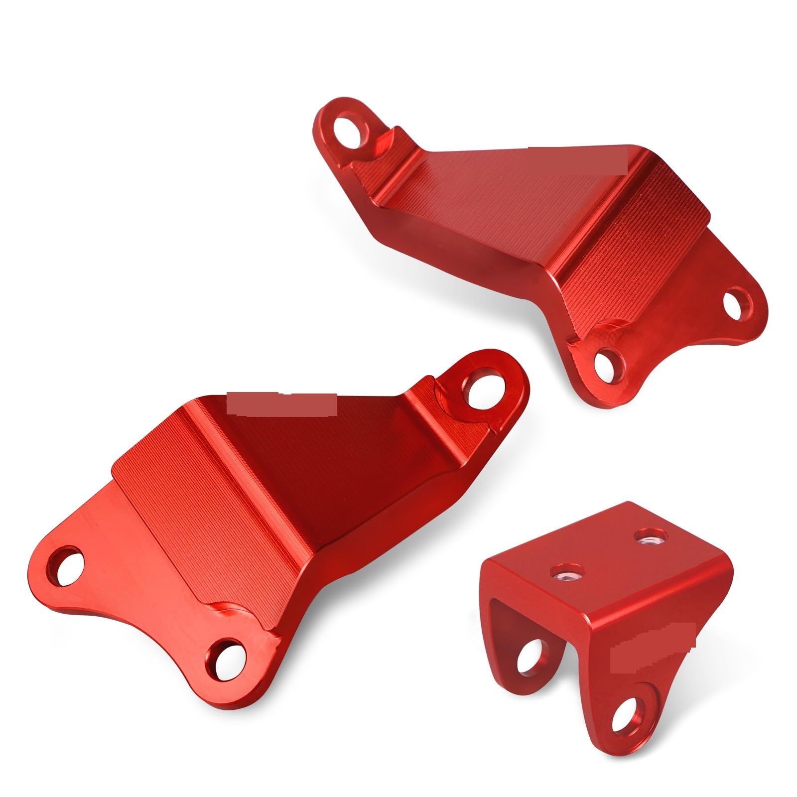 Wanhaoy Red For For Raptor 700 Atv Aluminum Engine Brackets Stays For 700R Se 2008-2024 Yfm700 Yfm700r 1S3-21316-10-00(Red)