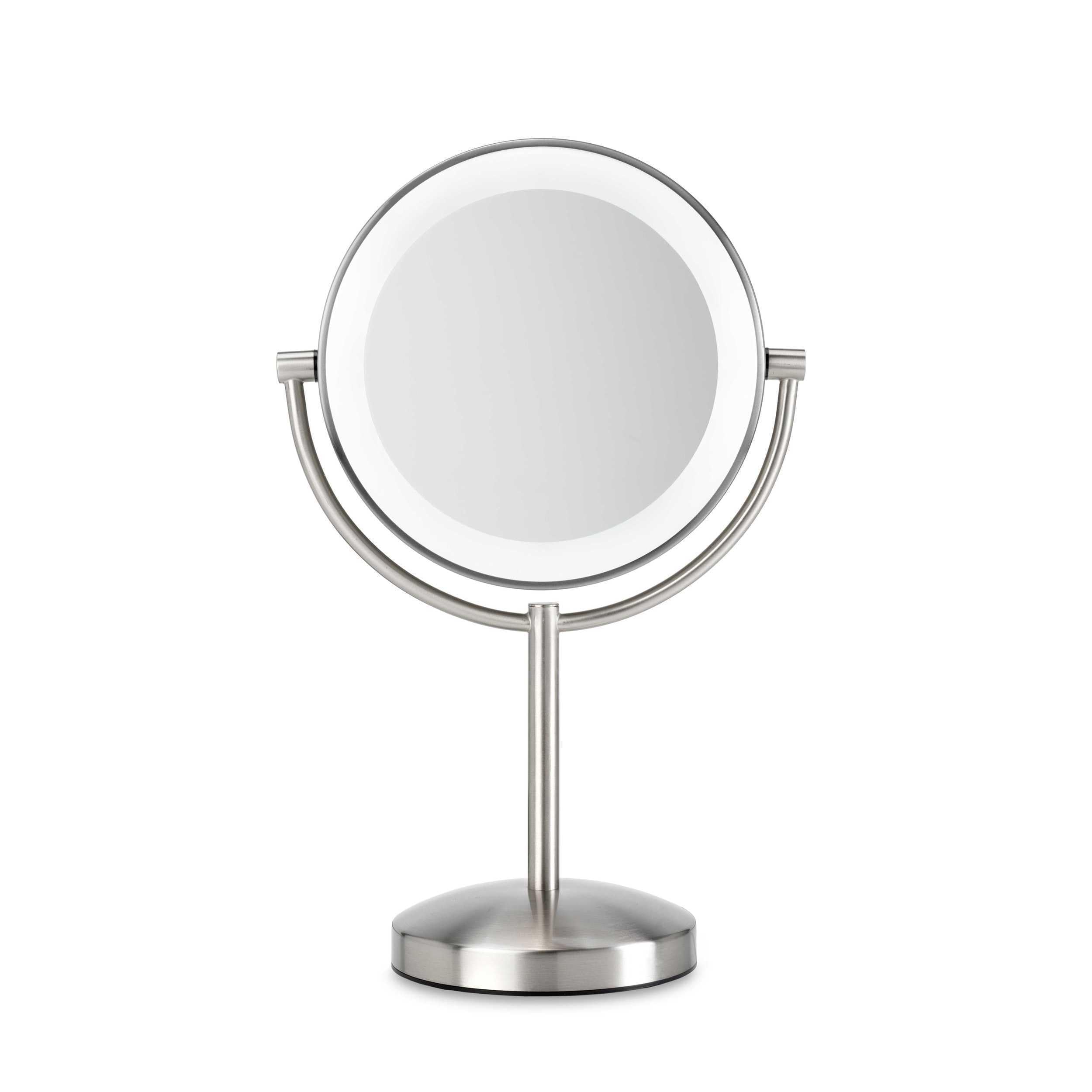 BaByliss Slimline 9437E Miroir LED avec grossissement 1x et 8X Chrome brossé
