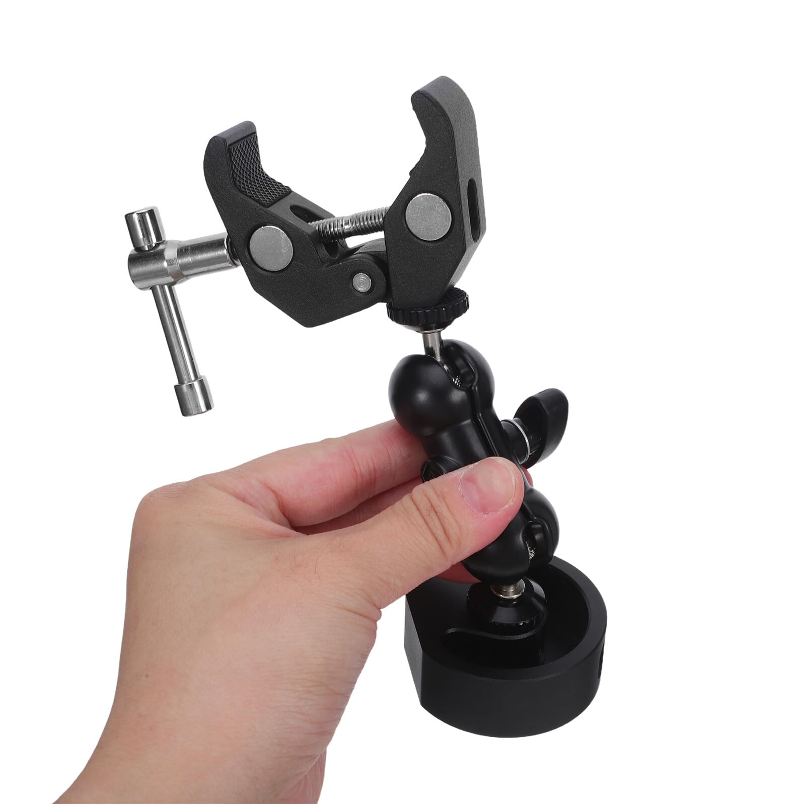 Veemoon Supporto Antenna Auto Regolabile in Lega di Alluminio Morsetto per Camper Montaggio Stabile per Antenna Radio su Veicoli Kit Staffa Adatto a Barche e Camion
