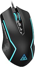 EKSA Gaming Mouse, Wired Ergonomic Gaming Mice with 7 Programmable Buttons, Chroma RGB 6 Backlit& Adjustable 8000DPI for Windows PC Gamers (EM100)