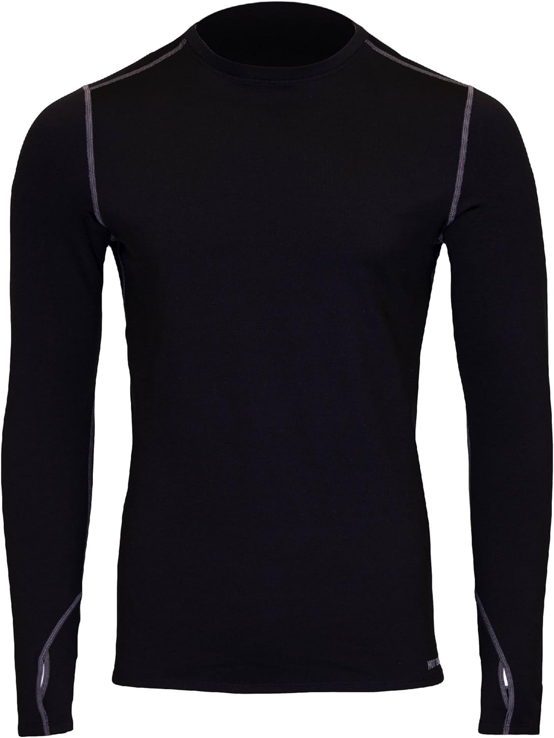 Hot Chillys Men's Micro-Elite Chamois Crewneck(Black, X-Large)