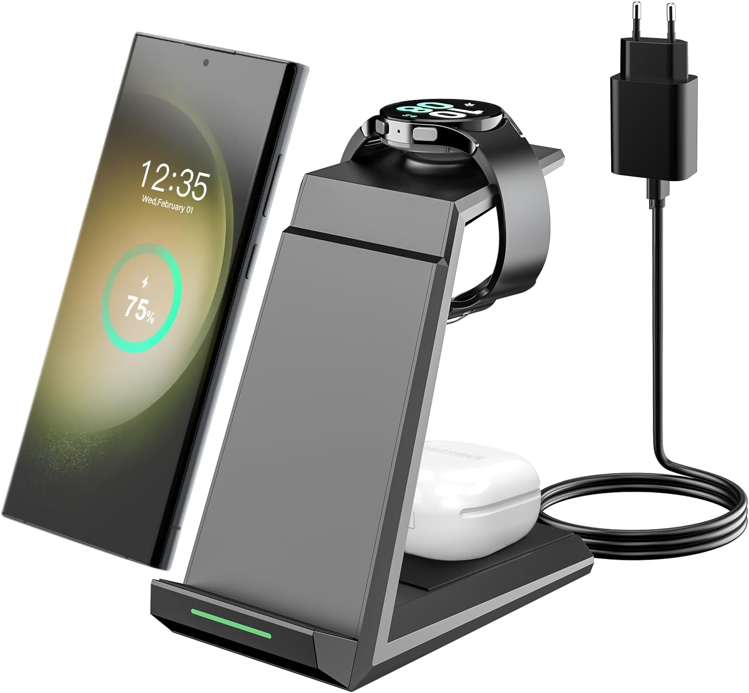 Galaxy S5 Zubehör Induktive Ladestation Mit Case NANAMI Induktive Ladestation für Samsung Wireless Charger 3 in 1