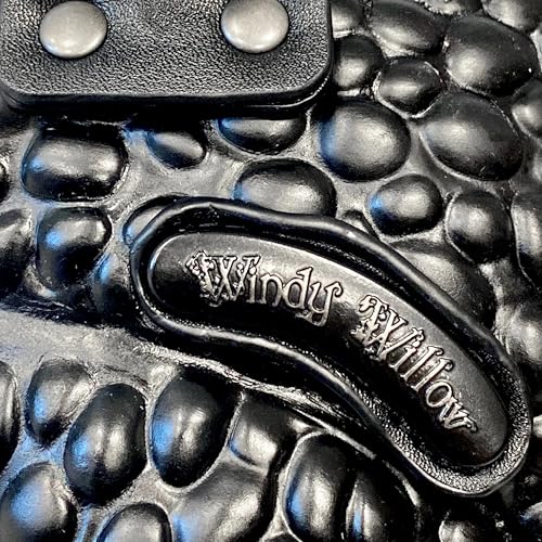 Windy Willow Black Toad Bag with Red Eyes, Purse Satchel Handbag Witch Frog Cottagecore Goblincore Dark Gothic Witchy Aesthetic