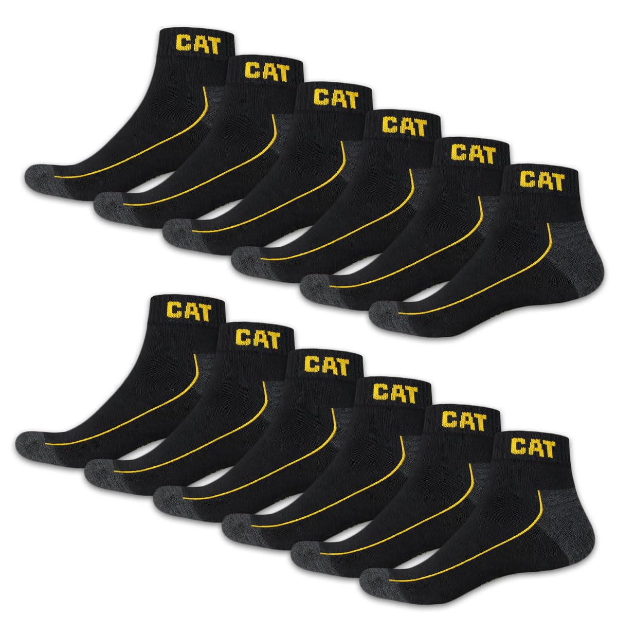 CAT Caterpillar ROBUST WORK SNEAKERS - Calzini da lavoro, in cordura rinforzati, suola in spugna ammortizzante, 39-46