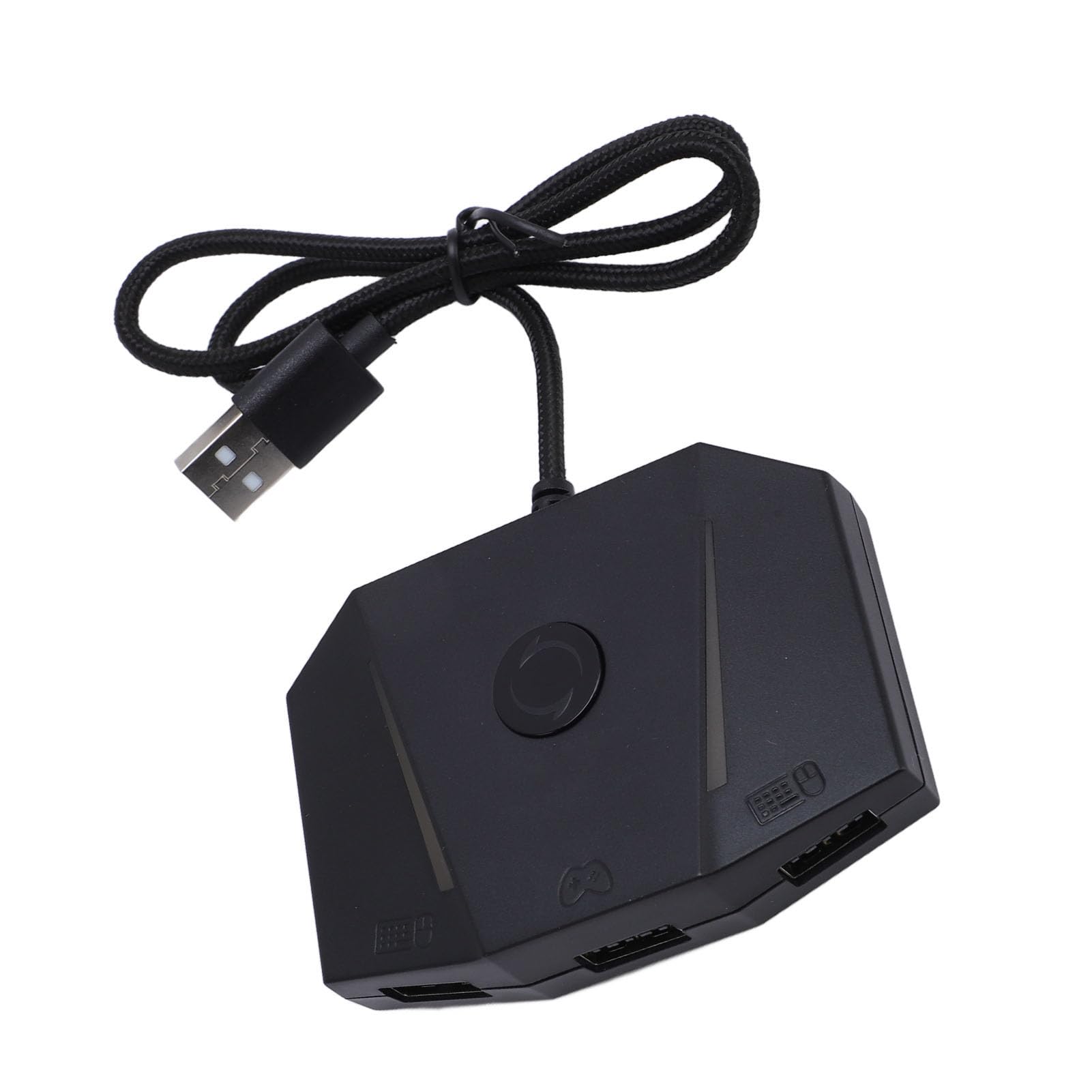 Topiky Konwerter Klawiatury z myszką do Gier Światło RGB dla Przełącznika X/S, łatwa Konfiguracja dla Graczy, ABS Czarny, 1 X Kabel Typu C 3 USB, do Sterowania Aplikacjami Vlead Gier i Ciesz się