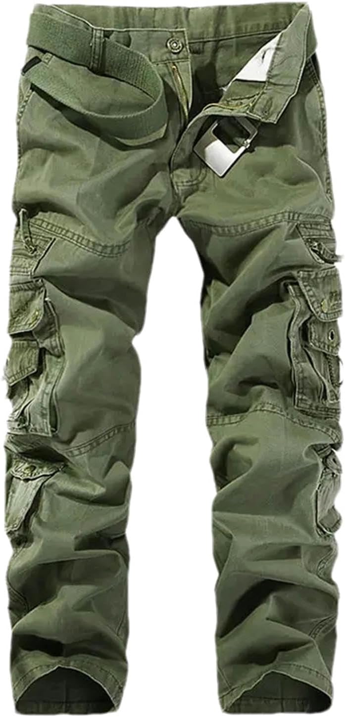 Autumn Men Cargo Pants Straight Casual Multi Pockets Tactical Pants