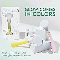 Vista 6 de Aplicador de suero para cara con espátula, herramienta reutilizable para el cuidado de la piel azul cielo para sueros, aceites, protector solar