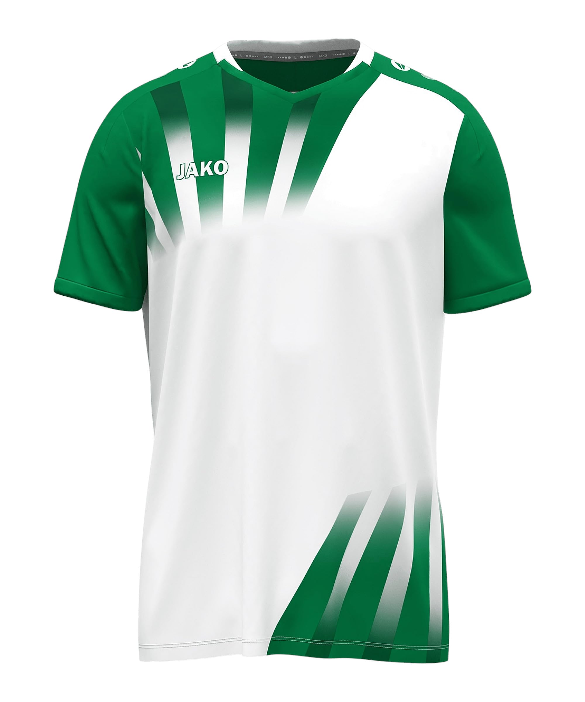 JAKO Unisex Vintage Short Sleeve Jersey, White/Green, S