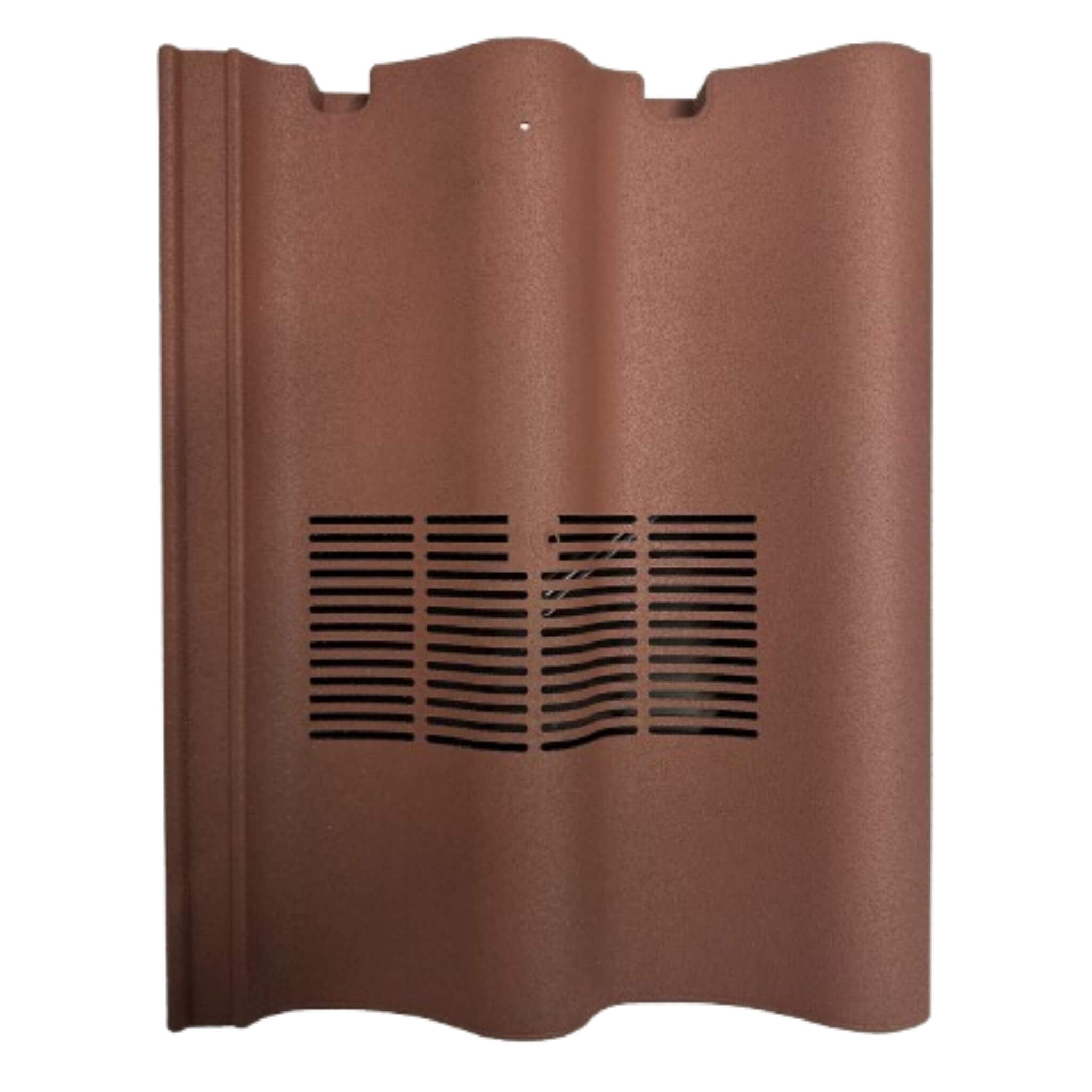 Roof Tile Vent for Marley Mendip, Redland Grovebury or Sandtoft Double Pantile (Dark Red)