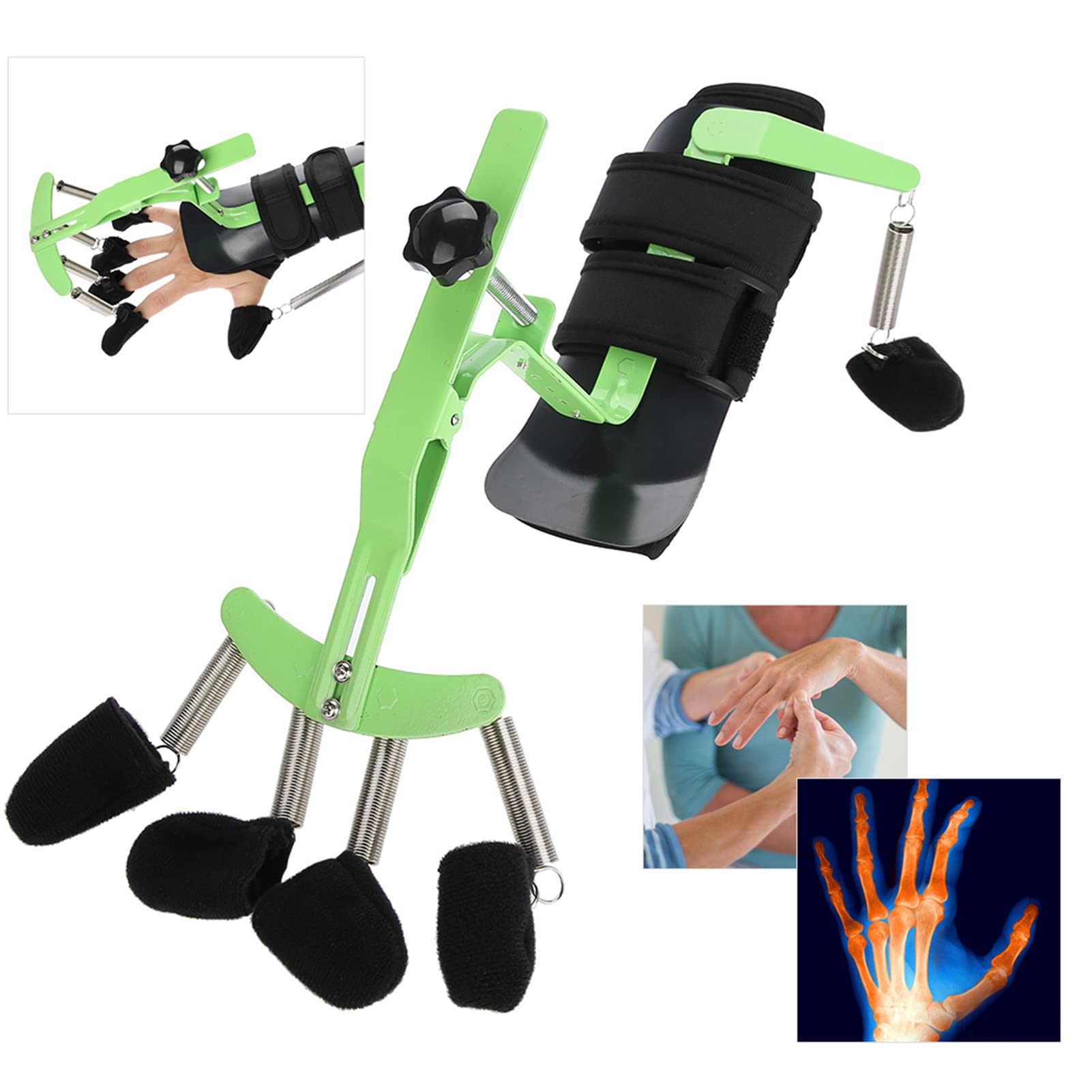 Ortesis Ajustables para Muñeca y Dedos, Dispositivo de Entrenamiento para Pacientes con Disfunción de la Mano, Hemiplejia por Accidente Cerebrovascular, Entrenamiento con Dedos de Las Manos