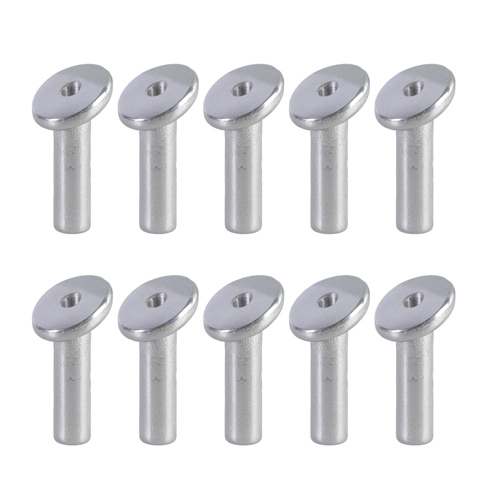 of 10 Sturdy Stainless Steel Angled Sleeves Portable Accessory for Wood Post Protective in Stair Cable Railings Home Hardware