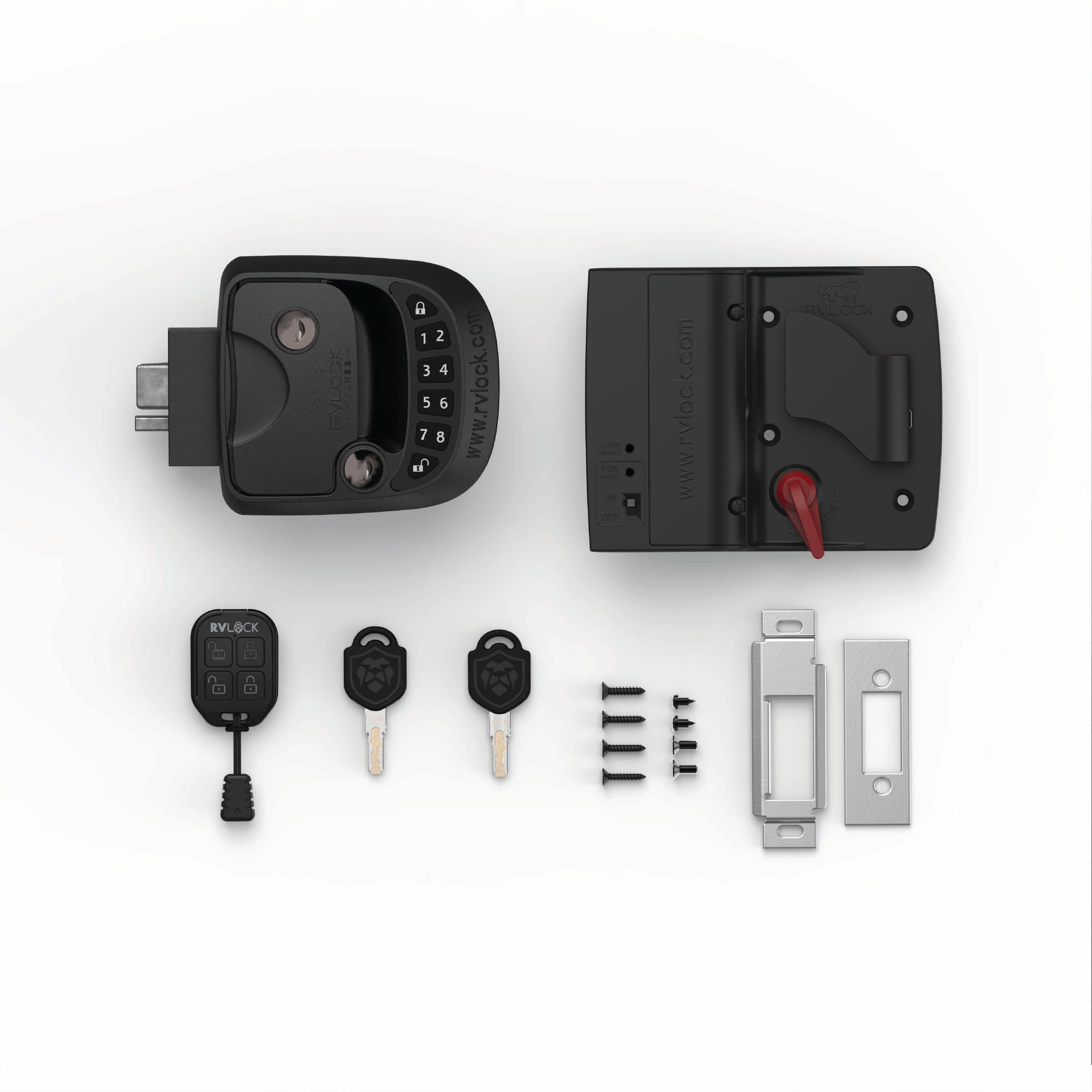 RVLock. Llavero y teclado compacto para entrada sin llave, para el lado derecho, accesorios para cepo de seguridad para la 5ª rueda de caravana