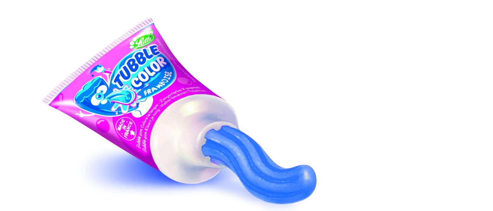 LUTTI - Expositor 36 Tubble Gum Color Frambuesa (1,260 kg)