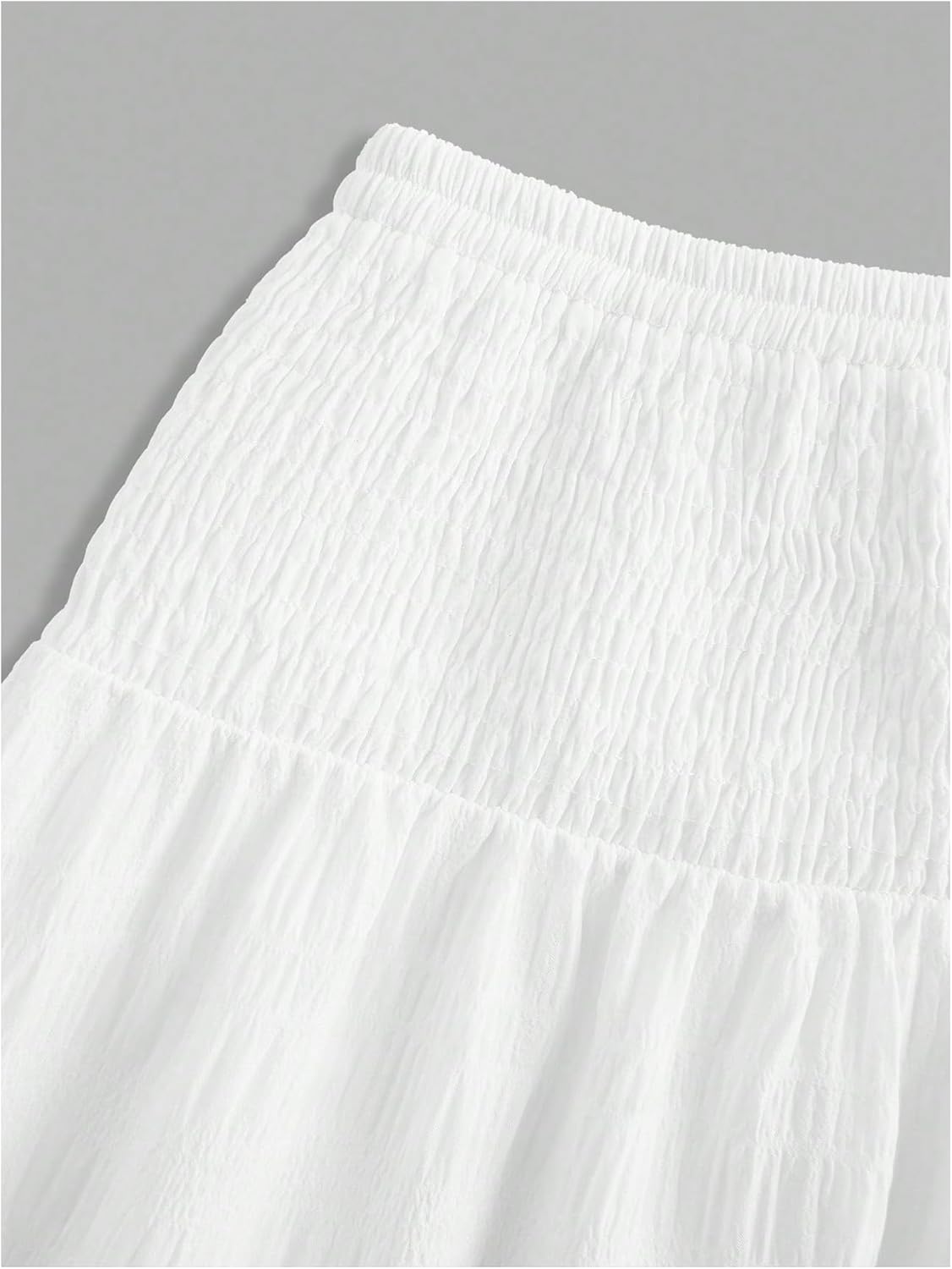 SOLY HUX Women's Summer Ruffle Maxi Skirt Shirred Elastic Waist A Line Flowy Vacation Long Skirts - Image 3