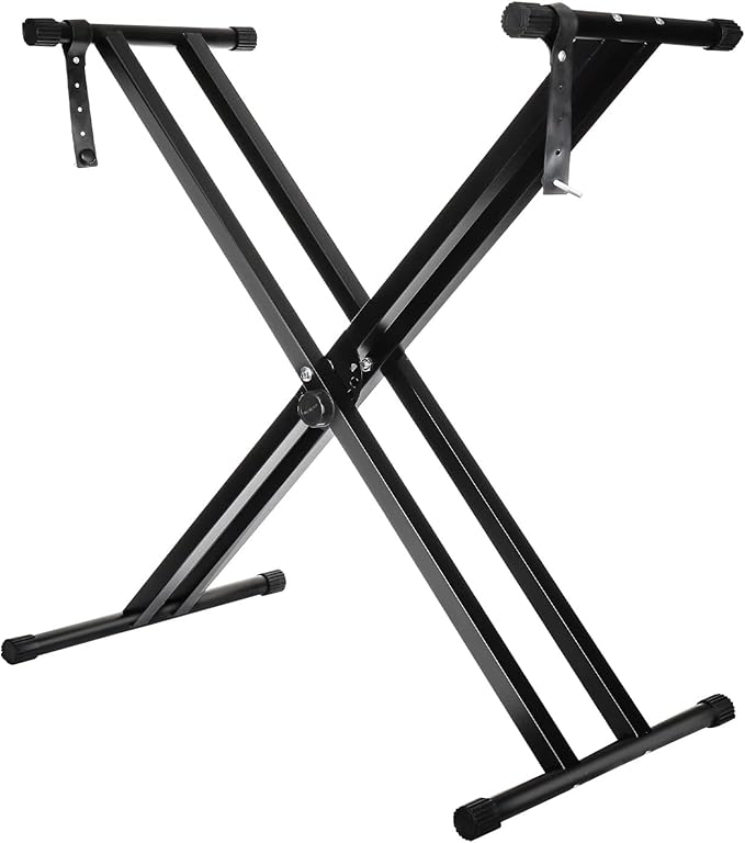 CROWNSHOP Adjustable Keyboard Stand - 49cm-97cm Height Double-Braced X Type for Digital Piano and Musical Instruments