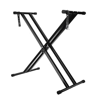 CROWNSHOP Adjustable Keyboard Stand - 49cm-97cm Height Double-Braced X Type for Digital Piano and Musical Instruments - Amazon product rated Grade B