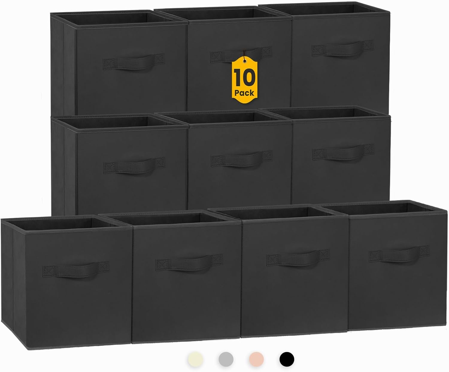 Storage Cubes, 11 Inch Cube Storage Bins (Set of 10