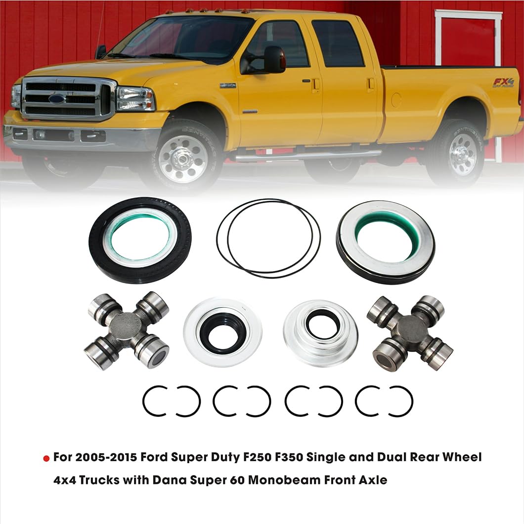 Front Axle Seal & U Joint Kit For 2005-2014 Ford F250/F350 Super Duty Dana 60 - Replacement For 2014835
