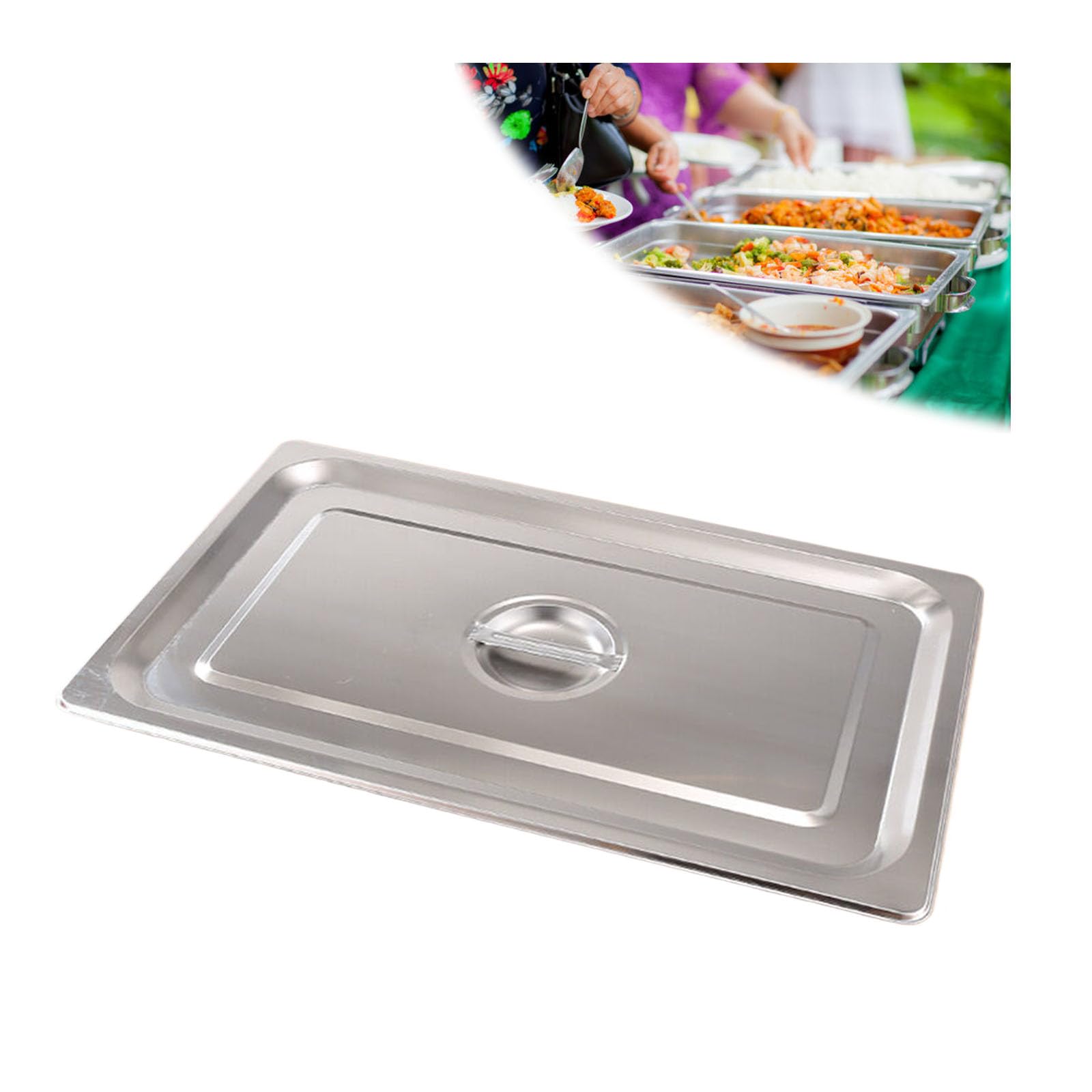 Gastro Behälter Zutatenbehälter,Edelstahl Beilagenbehälter Für Gastro Et Küche,Pizza Zutatenbehälter Mit Deckel,1/1（53 * 32.5cm）,Lids