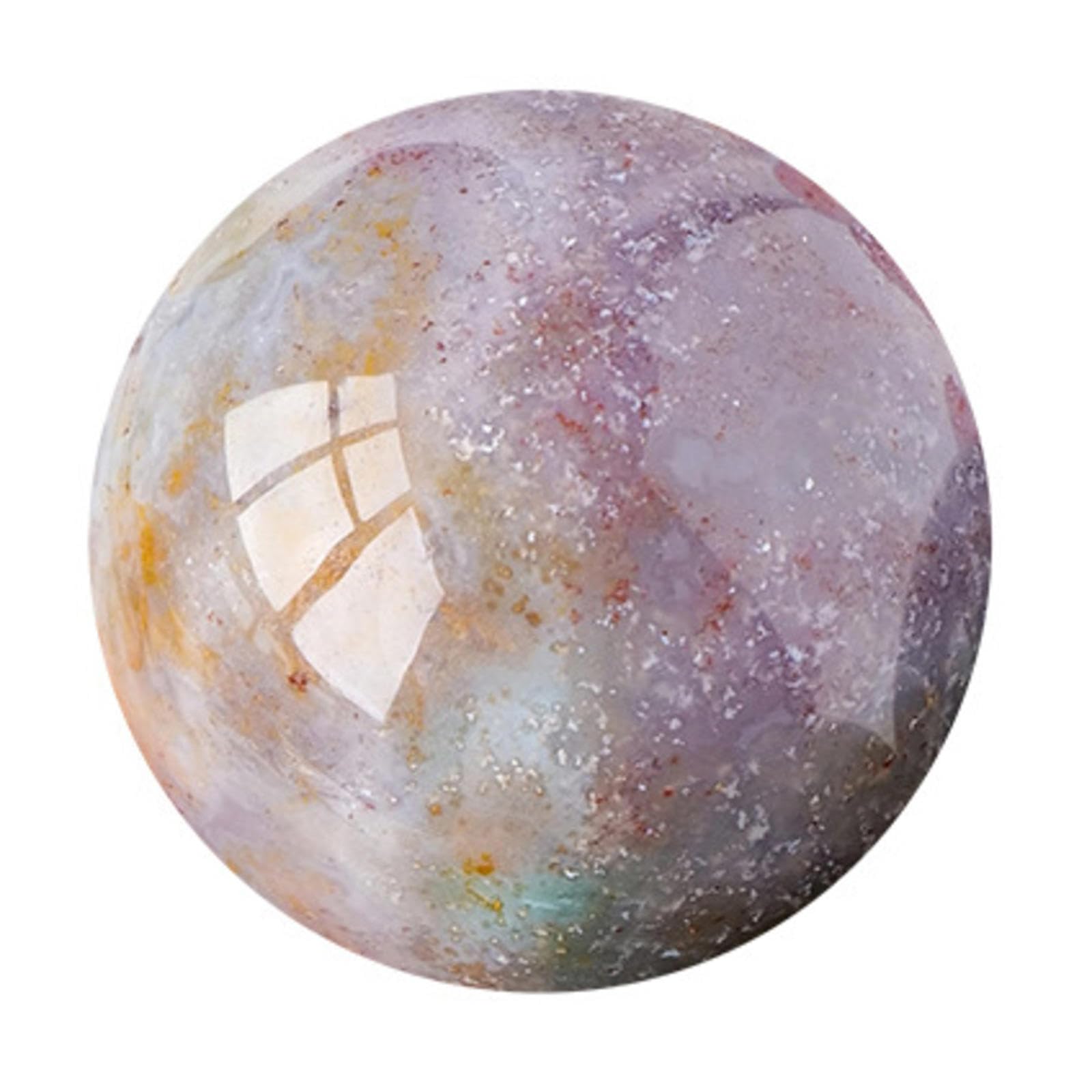 SnamicE Natural crystal rough Polished Gemstone Round Ball Sphere, Tumbled Crystal Ball Figurine Statue Decorations,20~30mm,
