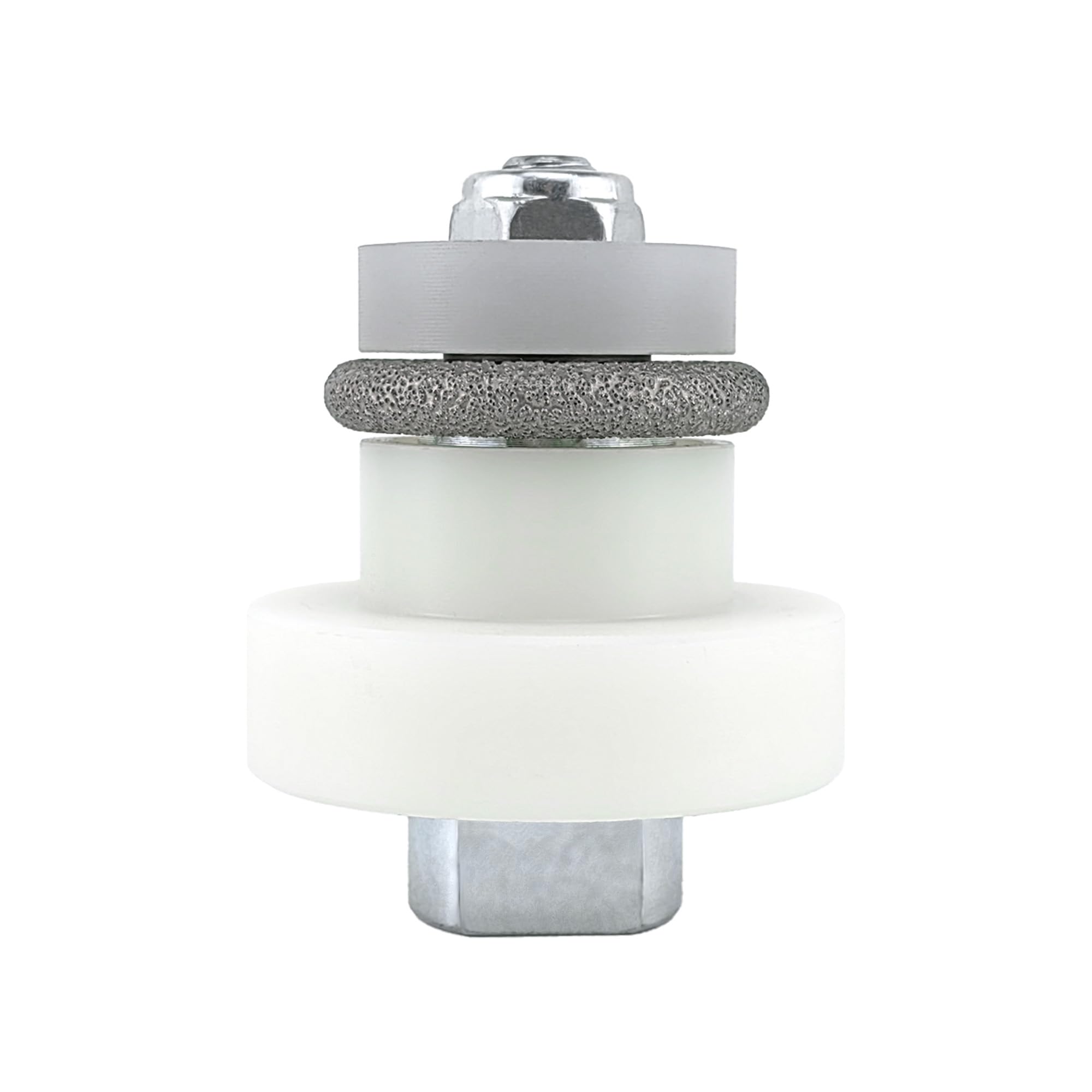 NBB Frese per taglio di smussati, ruota diamantata con guida coperta e punta M14 per scanalatura antiscivolo in porcellana, ceramica, granito, marmo, pietra (antiscivolo Grooves ASG6)