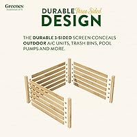 Vista 8 de Greenes Fence Cedar - Cubierta de privacidad para aire acondicionado para exteriores, 48 pulgadas de ancho x 48 pulgadas de largo x 31 pulgadas