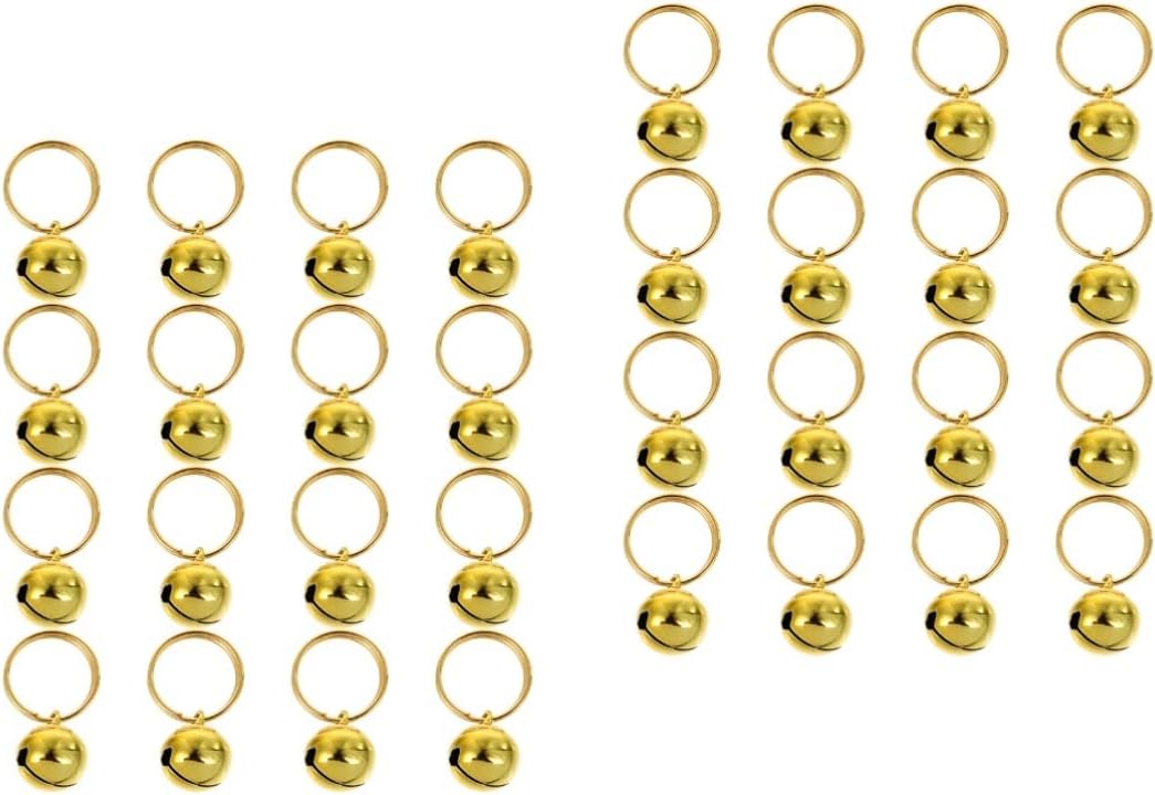 Mipcase 32pcs Decorative Copper for Crafts for Christmas Tree Ornaments Pet Hanging Bells and Festive Celebrations for Pets
