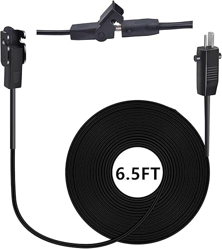 Miniatura 2 de Ousaly Cable de extensión de 6.5 pies para silla elevadora o reclinable eléctrica, cable divisor de energía reclinable en pulgadas, 2 pines, divisor