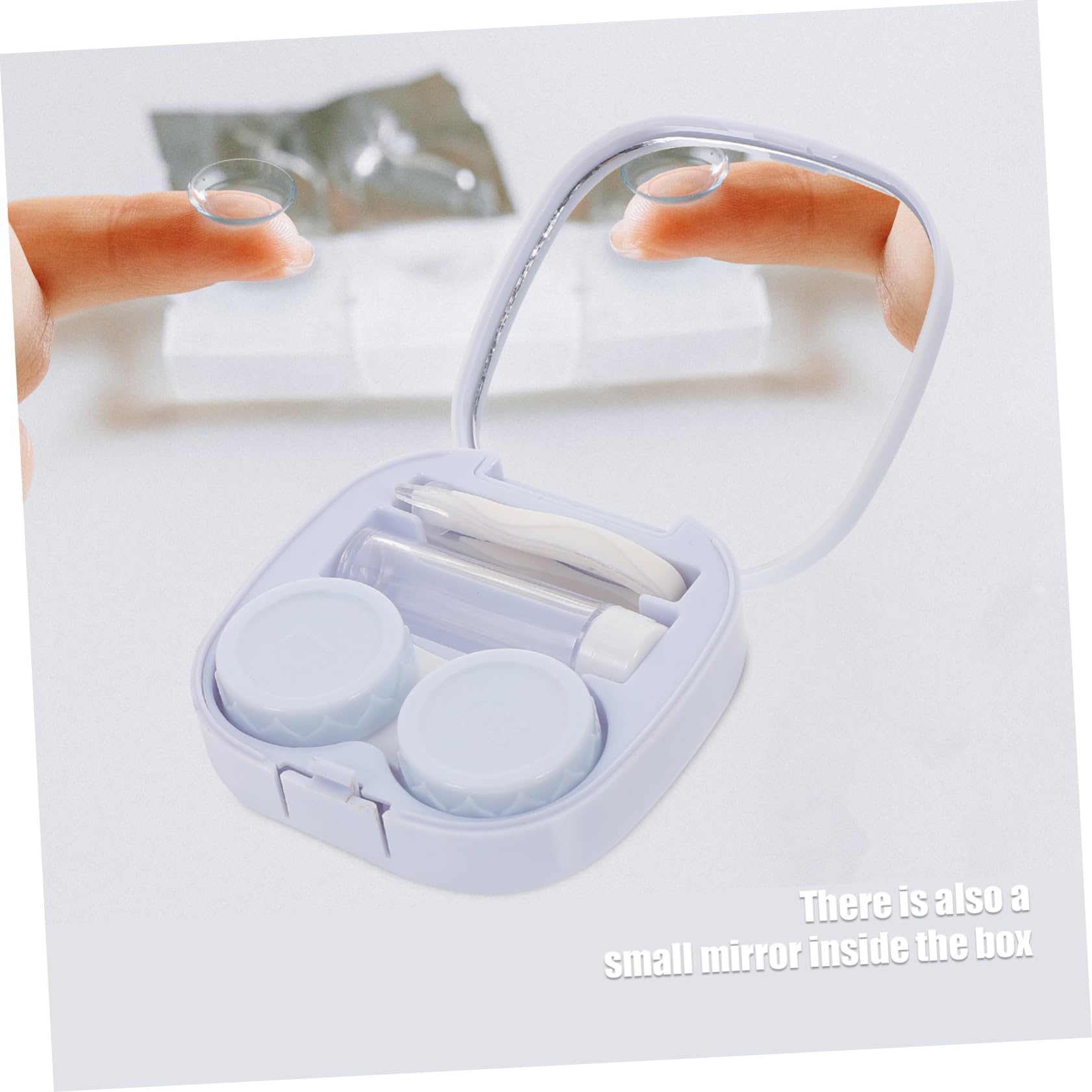 VALICLUD 10 Set Custodia Per Lenti a Contatto Astuccio Portatile Custodia Per Gli Occhiali Custodia Contatti Sostituibile Titolare Di Contatti Domestici Comodo Porta Contatti Plastica