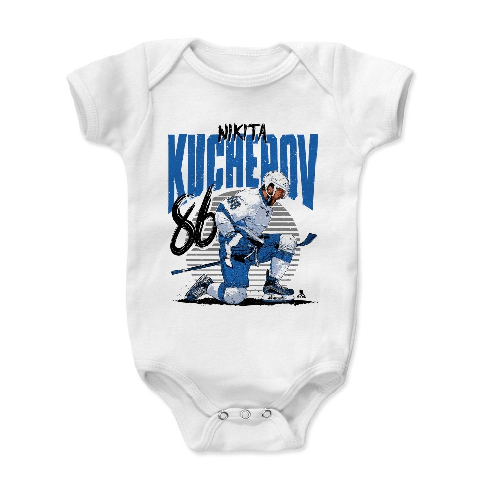 500 LEVEL Nikita Kucherov Baby Infant One Piece Bodysuit (3-6 Months, White) - Nikita Kucherov Rise B