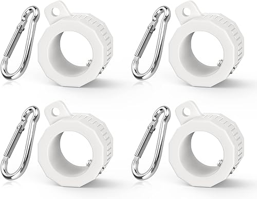 Anillos de plástico para asta de bandera con rodamientos, 4 unidades, anillo de montaje de bandera antienvoltura giratorio de 360 grados, juego