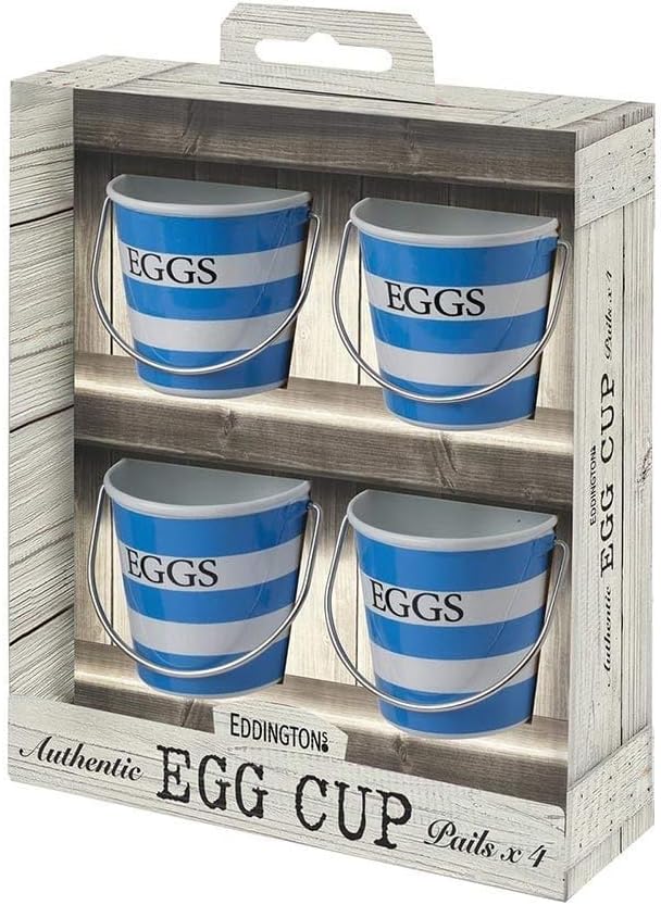 eddingtonsBlue & White Egg Cup Pails Set 4