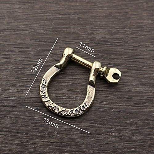 Yes Time 4 Pcs Screw Pin Shackle Horseshoe Shape D Ring Key Ring Diy Leather Craft Accessories #TOP1