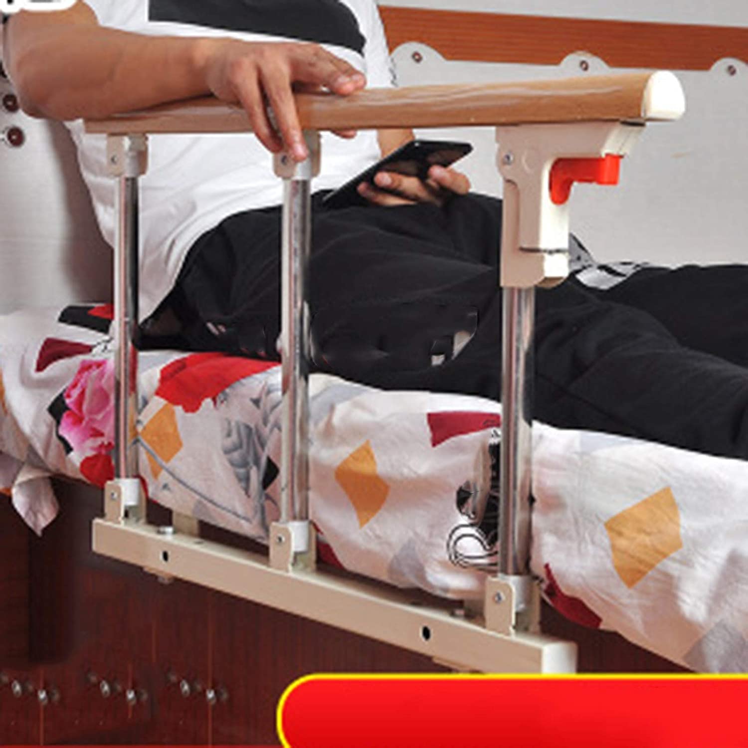 Medyczne szyny do łóżka dla osób starszych, przenośny składany uchwyt wspomagający, poręcz łóżka zapobiegająca upadkom, poręcz boczna ze stali nierdzewnej dla bezpieczeństwa, łatwa instalacja