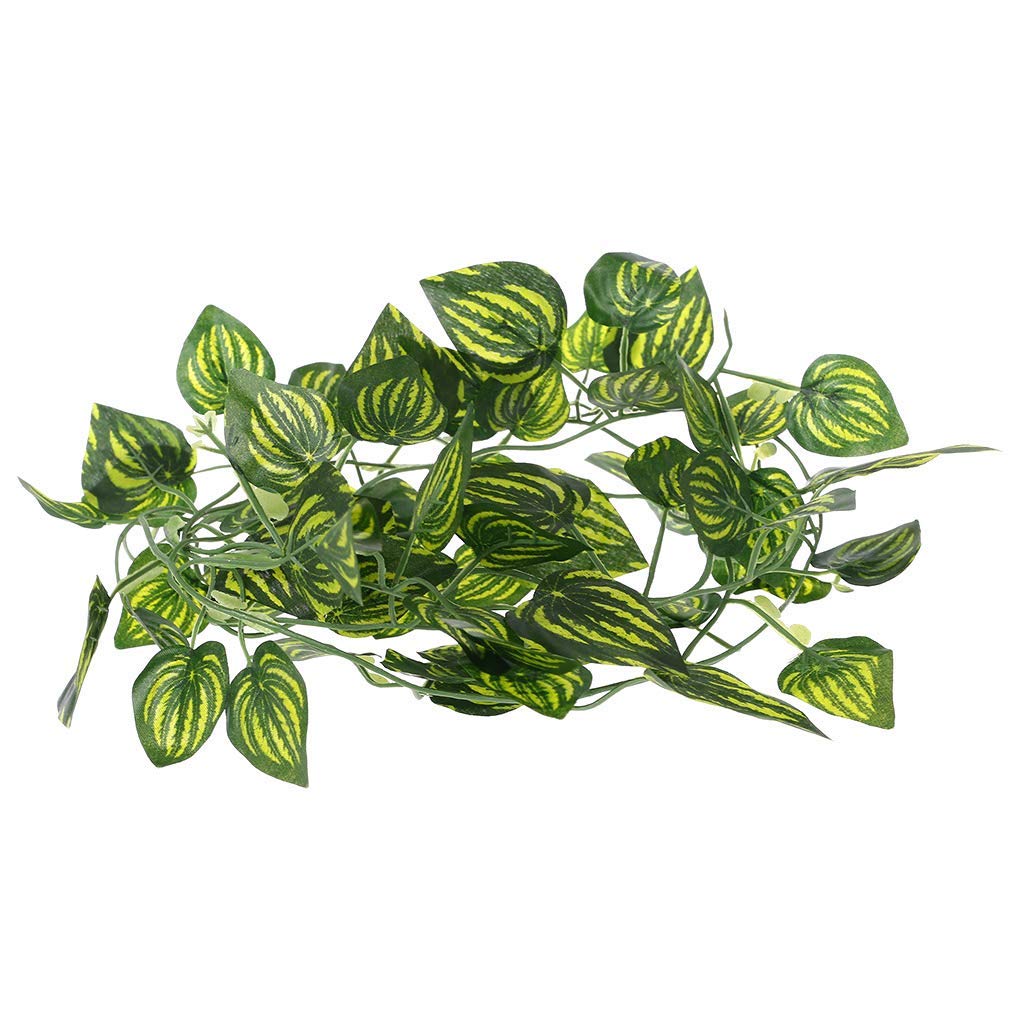 Fliyeong Artificial Watermelon Vine Reptile Lizards Terrarium Climb Decoration Fake Plants Leaves Durable And Useful