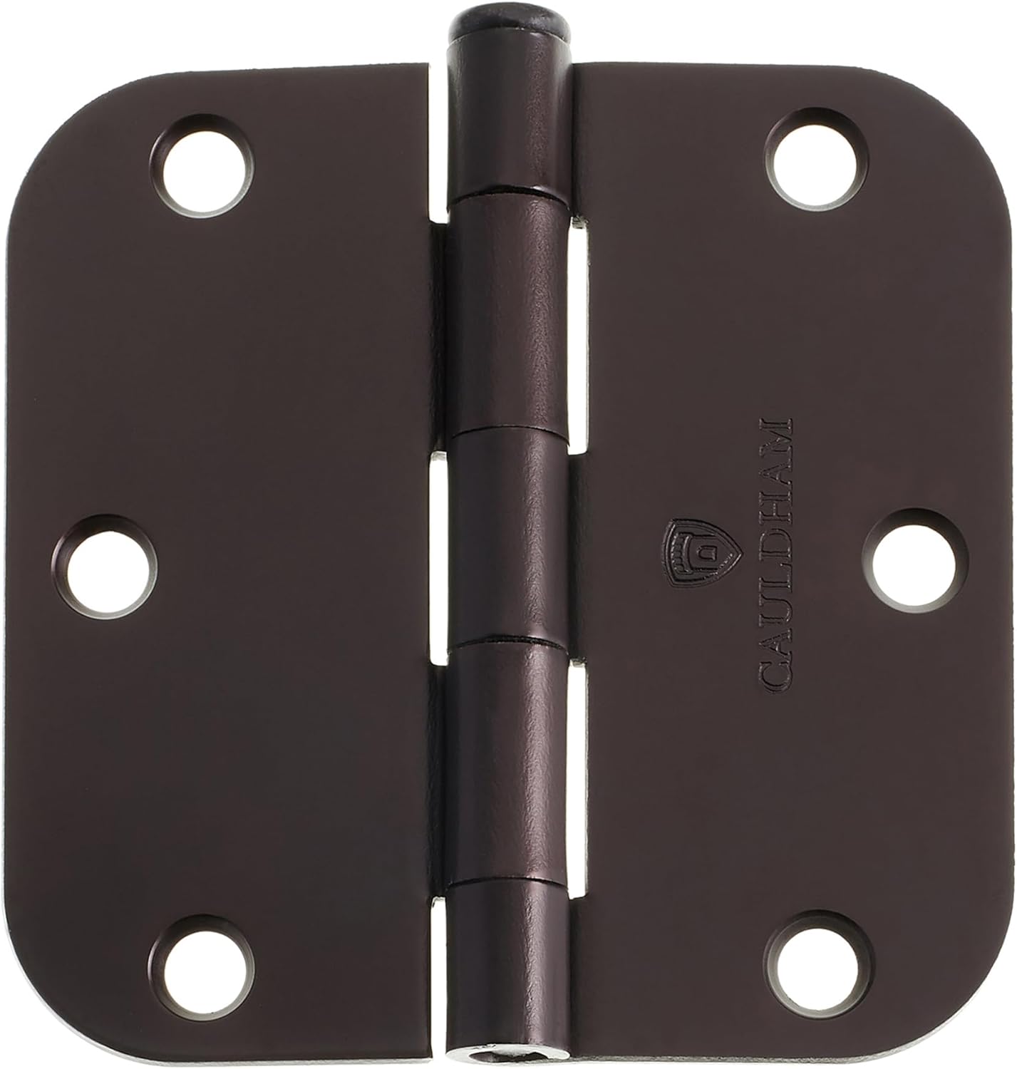 Cauldham (12 Pack) Heavy-Duty 3-1/2" Interior Door Hinges with 5/8" Radius Corners - Oil Rubbed Bronze