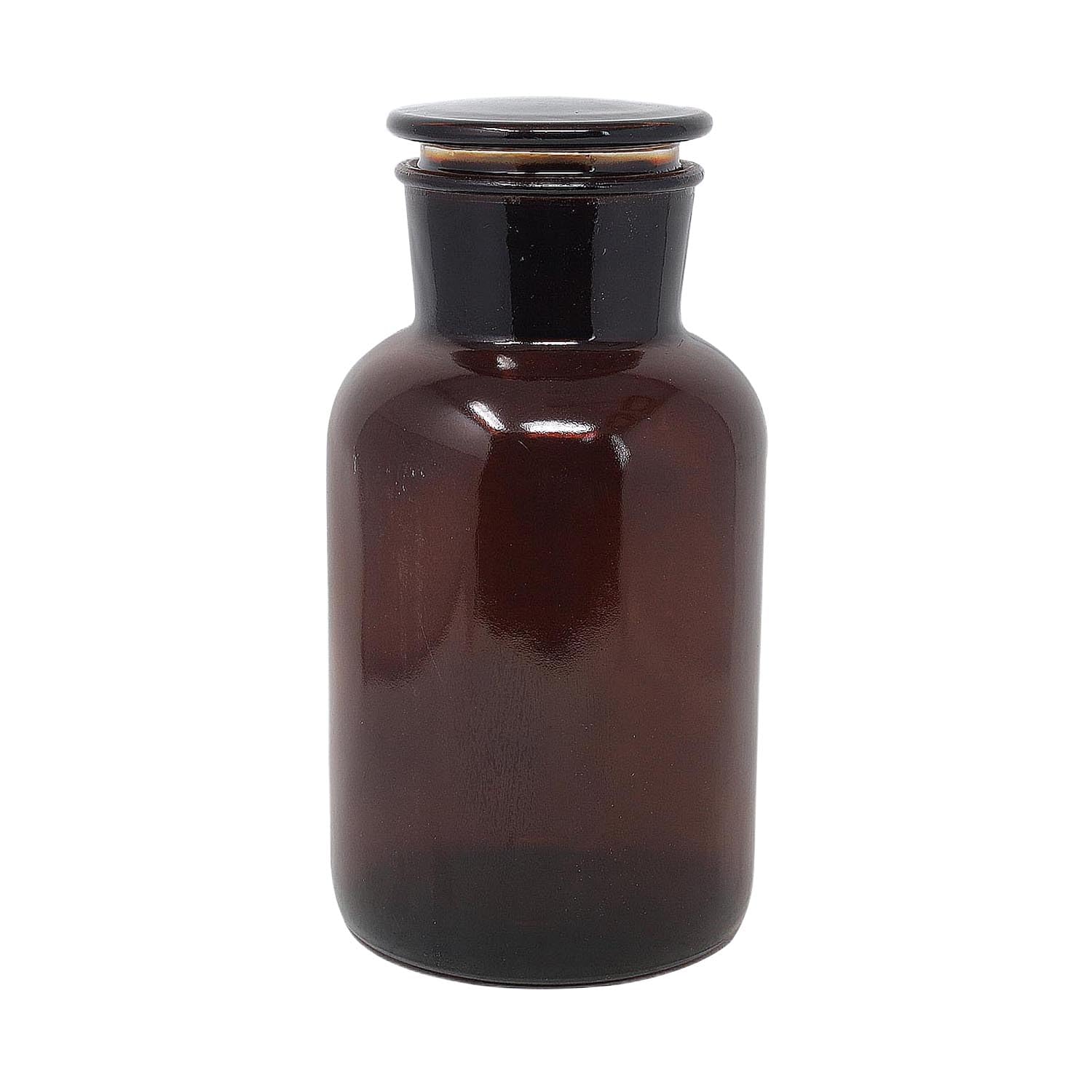 Unique Home Living Amber Uhl Apothecary Jar Reagent Bottle, 2500Ml Glass Storage Jars With Lid, Vintage Style Container, Reusable Refillable Bottles For Essential Oils, Bath Salts, Lotion, Perfume