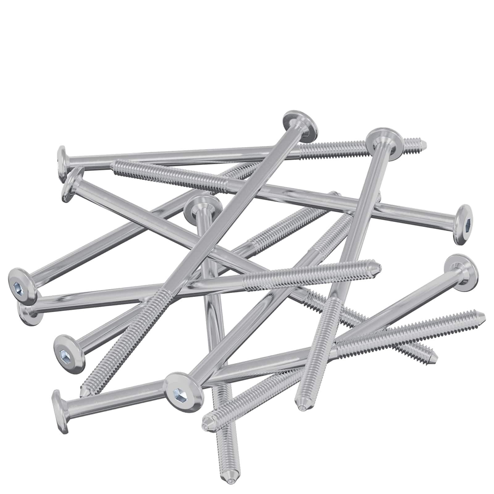 Tornillos de Muebles 800 uds Plateado Acero Cabeza Plana