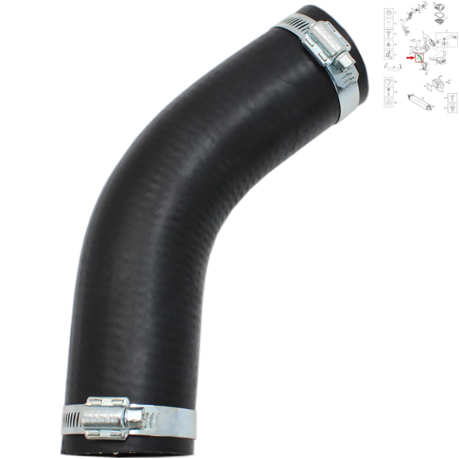 BIAREN Intercooler Turbo Hose Pipe For Vauxhall Opel Antara Chevrolet Captiva 2.0 D CDTI 4805398 96628977